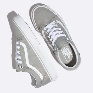 Vans Bayan Spor Ayakkabı Old Skool Koyu Gri/Beyaz | 38266-720